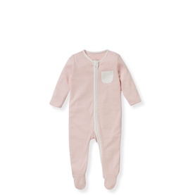 Clever Zip Striped Logo Sleepsuit