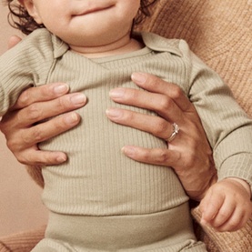 Ribbed Logo Bodysuit