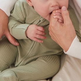 Clever Zip Ribbed Sleepsuit