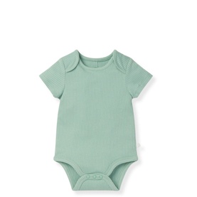 Ribbed Logo Bodysuit