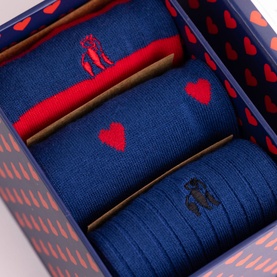 Love Heart Bamboo Socks Three-Pack Gift Set