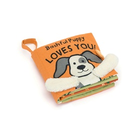 Bashful Puppy Loves You Fabric Book