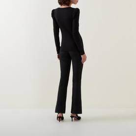 Aminata Gathered-Shoulder Top