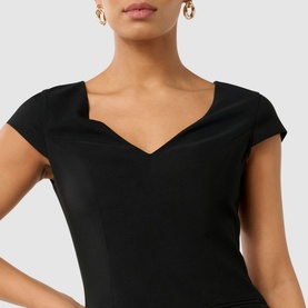 Layla Cap-Sleeve Mini Shift Dress