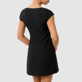Layla Cap-Sleeve Mini Shift Dress