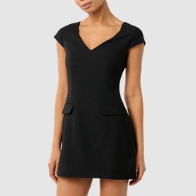 Layla Cap-Sleeve Mini Shift Dress