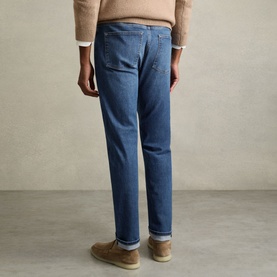Tapered-Leg Jeans