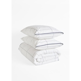 300 Thread Count Navy Windowpane Duvet Set