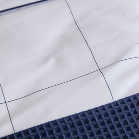300 Thread Count Navy Windowpane Duvet Set