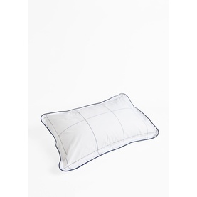 300 Thread Count Navy Windowpane Oxford Square Pillowcase
