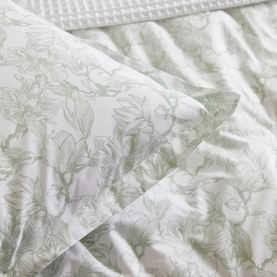 300 Thread Count Sage Magnolia Oxford Pillowcase