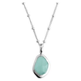 Aqua Chalcedony Stepping Stone Necklace