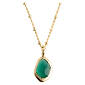 Green Tourmaline Stepping Stone Necklace