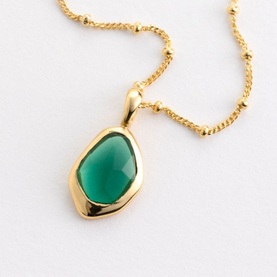 Green Tourmaline Stepping Stone Necklace