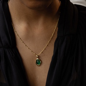 Green Tourmaline Stepping Stone Necklace