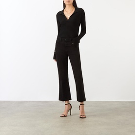 Kendra High-Waisted Flared Cropped Jeans