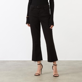 Kendra High-Waisted Flared Cropped Jeans