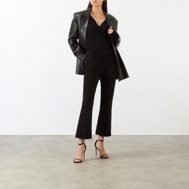 Kendra High-Waisted Flared Cropped Jeans