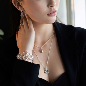 Labradorite Pebble Charms Necklace