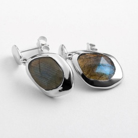 Labradorite Large Stepping Stone Earrings