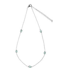 Aqua Chalcedony Stepping Stone Necklace