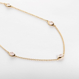 Rose Quartz Stepping Stone Necklace
