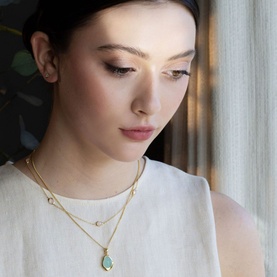 Rose Quartz Stepping Stone Necklace