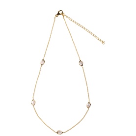 Rose Quartz Stepping Stone Necklace