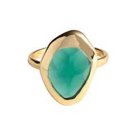 Green Tourmaline Stepping Stone Ring