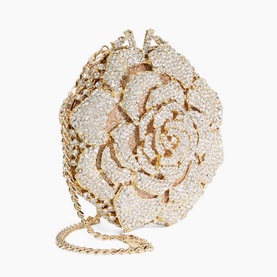 Bling Embellished Floral Clutch
