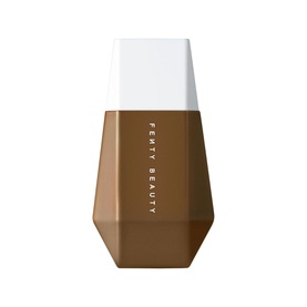 Fenty Beauty Eaze Drop Blurring Skin Tint foundation, 32ml, in a deep brown geometric bottle with white cap