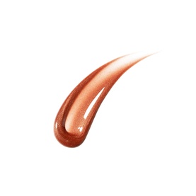 FENTY Gloss Bomb Oil in Coppa Cookie, 9ml &ndash; glossy warm copper-brown lip oil swatch showing rich, shiny texture