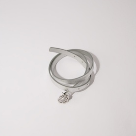 Clover Buckle Leather Belt