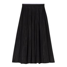 Contrast Trim Flared Skirt