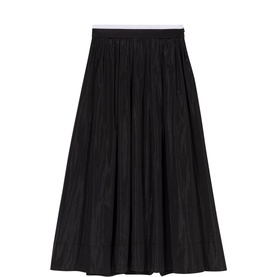 Contrast Trim Flared Skirt