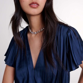 Pleated Mini Dress