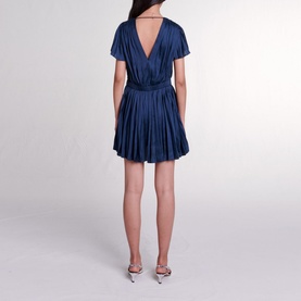 Pleated Mini Dress
