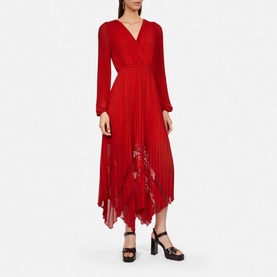 Asymmetric Pleated Dress