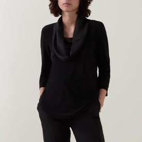 Draped Long-Sleeved Top