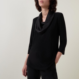 Draped Long-Sleeved Top