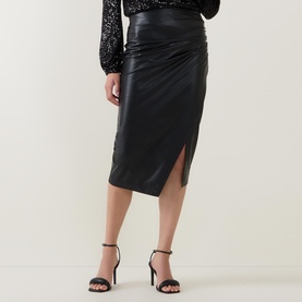 Leatherette Pencil Skirt