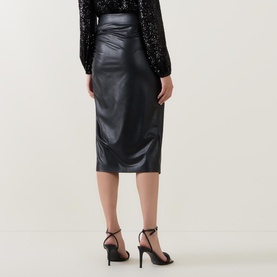 Leatherette Pencil Skirt