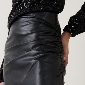 Leatherette Pencil Skirt