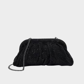 Elegant Embellished Mesh Clutch
