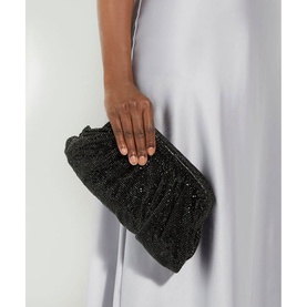 Elegant Embellished Mesh Clutch