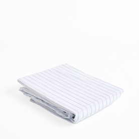 180 Thread Count Pinstripe Blue Fitted Sheet