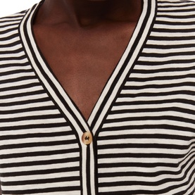 Jilly Stripe Button Top