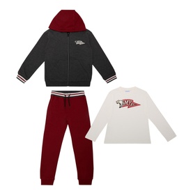 Three-Piece T-Shirt, Sweatshirt & Sweatpants Set