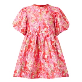 Palmetto Floral Jacquard Mini Dress