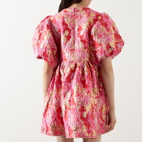 Palmetto Floral Jacquard Mini Dress
